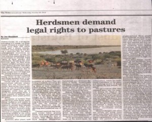 Herdsmen demand legal rights to pastures
